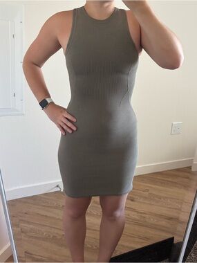Sleeveless Ribbed Bodycon Dress nomad